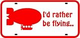 BLIMP LICENSE PLATE sign * street plane