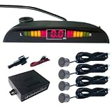 Koolertron Led Display Car Reverse Parking Radar Detector + 4 Sensor -Grey