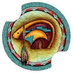 Click here to buy Indian Fetish Bear Carsters - Coasters for Your Car by Thirstystone.