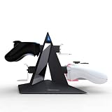 KONNET PS3 and Xbox 360, Xbox Elite, Xbox Slim Power Pyramid Charger, Charging and Storage Dock for Four Game Controllers - Black ~ Konnet Technology