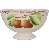 Peaches Stenciled Fruit Design Cafe au Lait Bowl ~ French Design