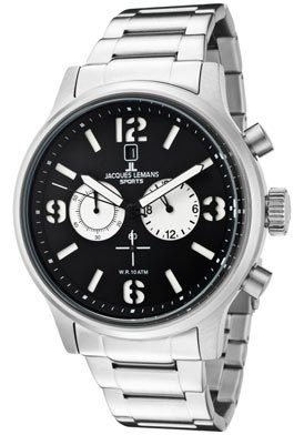 Mens Porto Chronograph Black Stainless Steel