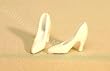 Dollhouse Miniature Pair of White High Heel Ladies Shoes