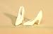 Dollhouse Miniature Pair of White High Heel Ladies Shoes