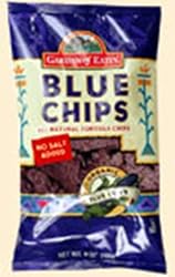 Garden of Eatin' Tortilla Chips, Blue, No Salt Added, 16-Ounce Bags (Pack of 12)