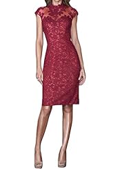 Tulle Lace Mother-of-the-Bride Dress/Prom Dress/Wedding Dress/Mini Dress 