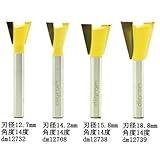 dms12711　アリ錐4組セット1/4・トリマービットMicrotungsten carbide