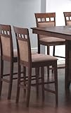 IMAGE OF Set of 2 Contemporary Walnut Finish Counter Height Stools