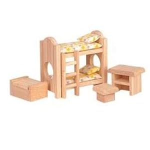 Plan Toys Classic Children's Bedroom Dollhouse Furniture