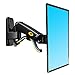 NB North Bayou TV Monitor Wall Mount Bracket Full Motion Articulating Swivel for 17-27 Inch Monitors with Gas Spring (Black Single Extension) F120-B