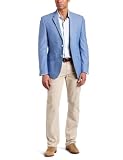 Tommy Hilfiger Mens Trim Fit 2 Button Side Vent Chambray Sport Coat