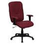 Burgundy Ergonomic Fabric Mid Back Task Chair and Computer Chair [BT-084-BY-GG]