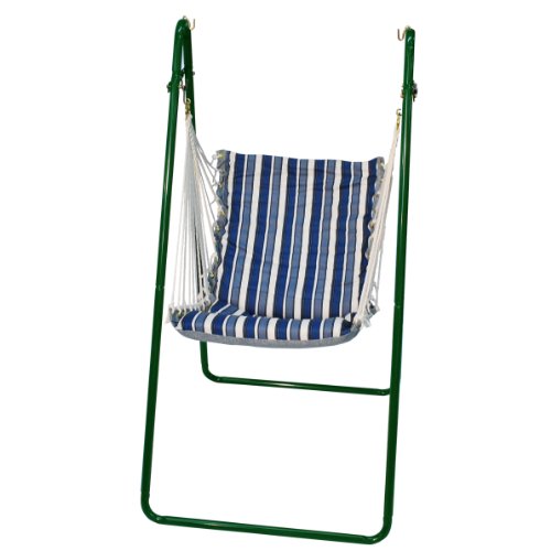 Algoma 1525-135142 Swing Chair and Stand Combination, Polar Blue Stripe