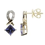 14K Exquisite Tanzanite and Diamond Earring (NEW ARRIVAL)