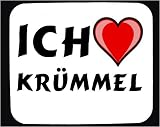 Mauspad mit Ich liebe Kruemmel Dekoration