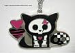 Skelanimals - Kit Pink Hearts and Skull Necklace