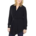 Merona&reg; Collection Plus Merino Wool Wrap Cardigan -Black