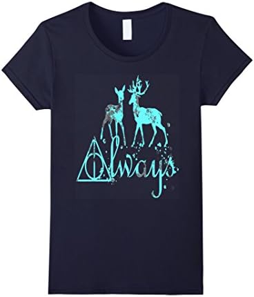 Women's Harry always never ever give up with potter t shirt Medium Navy