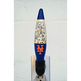 Pack of 3 MLB New York Mets Baseball Lava Lamp Night Lights