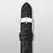 MICHELE 18mm Black Quilted Calf Skin Leather Strap