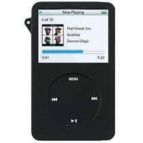 iPod Video (30GB) Silicone Skin Case (Black)+ Lanyard + armband + Screen protector