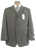 Review Calvin Klein  / Calvin Klein Mens 3 Piece 3 Button Gray Pinstripe Wool Suit - Size 46L