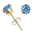 10k Yellow Gold Multi-Gemstone Stud Earrings 5-Piece Box Set