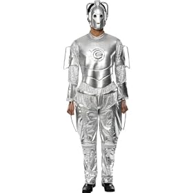Doctor Who Cyberman Costume, Silver, with Jumpsuit and Mask
