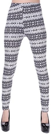 Women NEW Christmas Snow Little Snowflake Pattern Legging Tight Pant