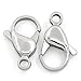 Valyria Jewelry 5pcs Silver Tone Stainless Steel Lobster Clasps 19mm x 12mm(6/8