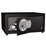 Baolei Inner Carpeted Electronic New Digital Home Safe with Burglary-resistant Lock and Alarm Light B-20km2-1, Gloss Black