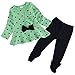 Zeagoo Fall Clothes Baby Girl Cute 2pcs Set Children Clothes Suit Top And Pants , Green , Age ( 4 T )/Manufacturer size 110