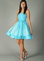 Pleated Sheer Overlay Formal for Bridesmaid Formal Prom