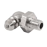 uxcell グリースニップル　17.5 x 10.6 x 20mm　シルバートーン　金属素材