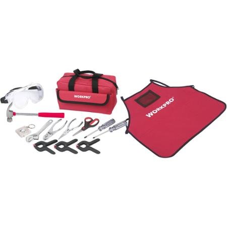 WorkPro Kids 14 piece Starter Tool Set Handyman Kit