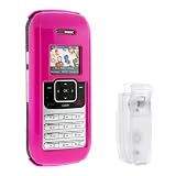 LG enV Vx-9900 Solid Hot Pink Snap On Crystal Cover Case with Removable Belt Clip