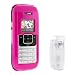 LG enV Vx-9900 Solid Hot Pink Snap On Crystal Cover Case with Removable Belt Clip