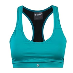 UFC Women's Octagon Kinetic Sports Bra, Capri Black, Medium