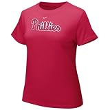 Nike Philadelphia Phillies Red Ladies Authentic Crew T-shirt