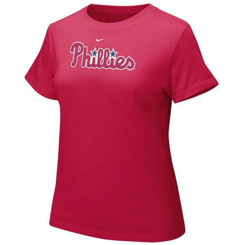 Nike Philadelphia Phillies Red Ladies Authentic Crew T-shirt