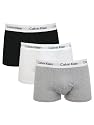 Calvin Klein White/Black/Grey 3 Pack Trunks