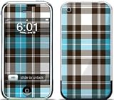 Turquoise Plaid Design Protective Skin Decal Sticker for Apple iPhone (2G)1st Generation