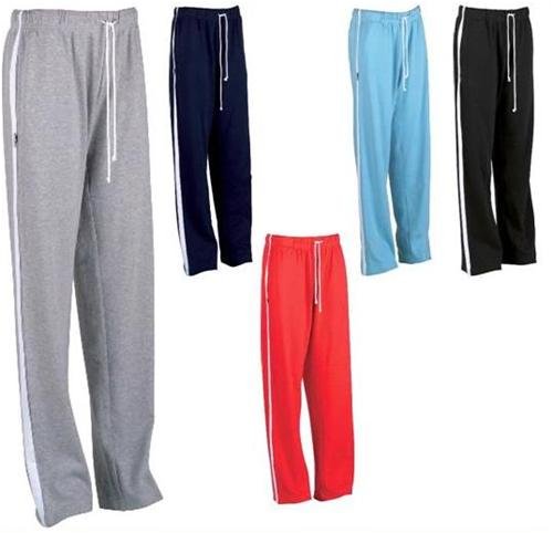 Slazenger Unisex Jogginghose ohne Bündchen am Bein in superweicher interlock Qualität mit Kontraststreifen an der Seite in 5 Farben und den Grössen S, M, L, XL und XXL