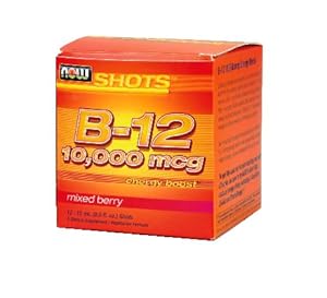 NOW Foods - Shots B-12 Energy Boost 12 x .5 oz. Shots Mixed Berry (Multi-Pack)