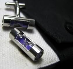 Purple Sand Working Hour Glass Cufflinks Cuff Links