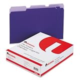 Colored File Folders, 1/3 Cut, One-Ply Top Tab, Letter, Assorted, 100/Box