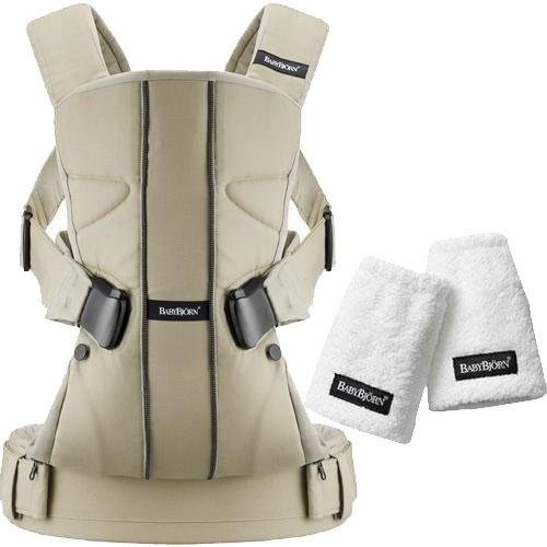 Baby Bjorn Baby Carrier One with Teething Pads Khaki Cotton Check