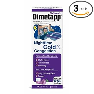 Dimetapp Nightime Cold and Cough Chest Congestion, 4-Ounce (Pack of 3)
