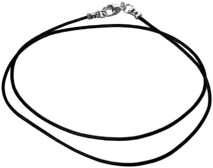 Fine Black Leather Cord Necklace - 20 inches
