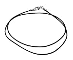 Fine Black Leather Cord Necklace - 20 inches